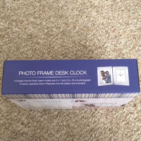 NIB! Photo Frame Desk Clock - Picture 4 of 4